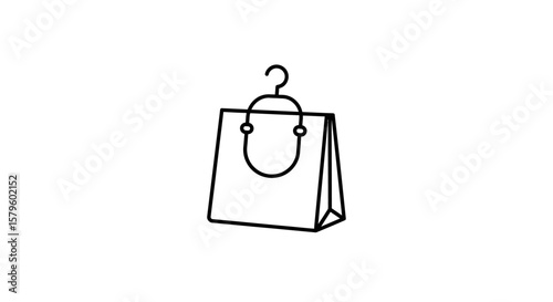 Outline and Solid Shopping Bag Icon Comparison