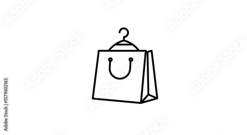 Outline and Solid Shopping Bag Icon Comparison