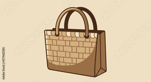 Outline and Solid Shopping Bag Icon Comparison