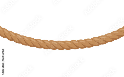 Twisted Rope Illustration on White Background