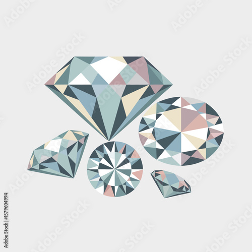 Abstract Colorful Diamond Illustration
