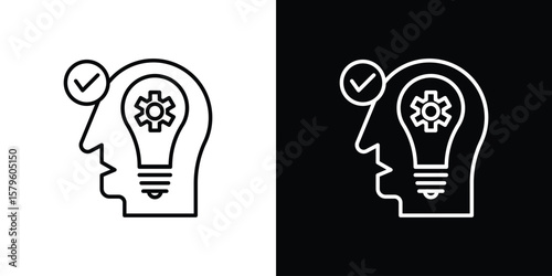 Understand icon vector symbols pack in black and white lines