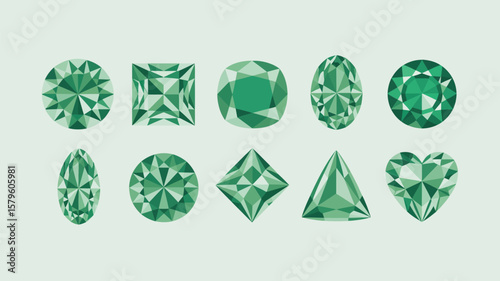 Emerald Cut Gemstones in Different Shapes
