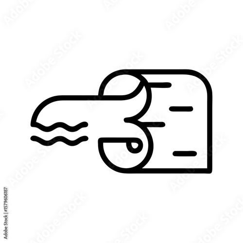 Abstract steaming food with swirling smoke and textured vegetable shape in black line. Steaming food indicates fresh, hot meal or vegetable ingredient, it’s clean and modern design.