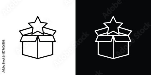 New product icon vector symbols pack in black and white lines