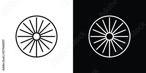 Laser beam icon vector symbols pack in black and white lines