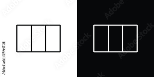 Italy flag icon vector symbols pack in black and white lines