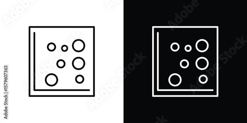 Heat Map icon vector symbols pack in black and white lines