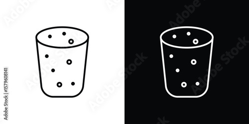 Cork wine icon vector symbols pack in black and white lines