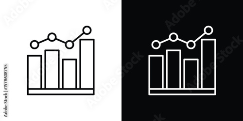 Benchmarking icon vector symbols pack in black and white lines
