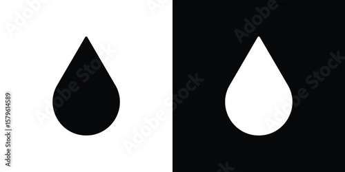 Water drop icon collection. Flat illustration of vector icon