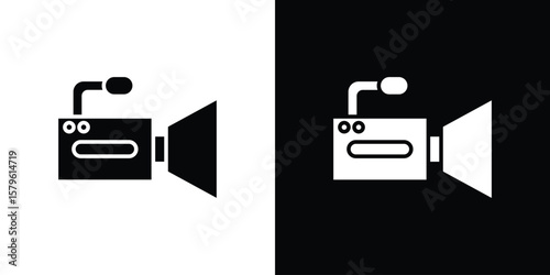 Video camera icon collection. Flat illustration of vector icon