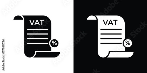 Value added tax VAT icon collection. Flat illustration of vector icon