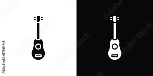 Ukulele icon collection. Flat illustration of vector icon