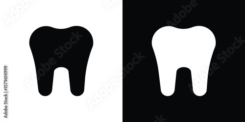 Tooth icon collection. Flat illustration of vector icon