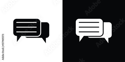 Text chat icon collection. Flat illustration of vector icon