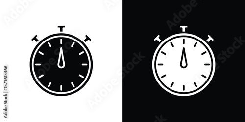 Stopwatch icon collection. Flat illustration of vector icon