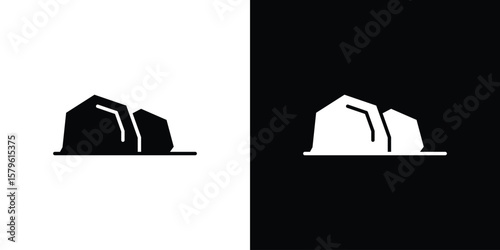 Stone icon collection. Flat illustration of vector icon