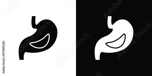 Stomach with Liquids icon collection. Flat illustration of vector icon