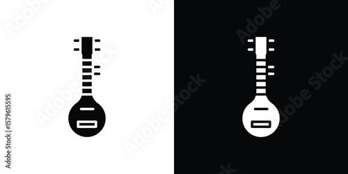 Sitar icon collection. Flat illustration of vector icon