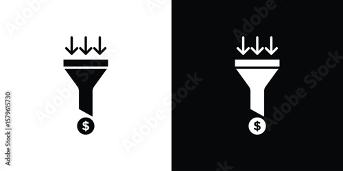 Sales funnel icon collection. Flat illustration of vector icon