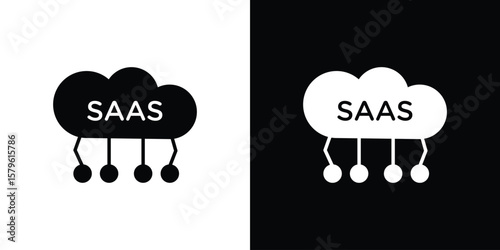 SaaS icon collection. Flat illustration of vector icon