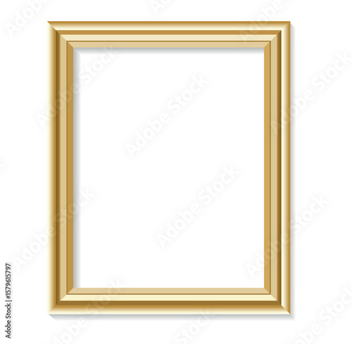 Carved Golden Picture Frame Portrait Orientation Middle Size