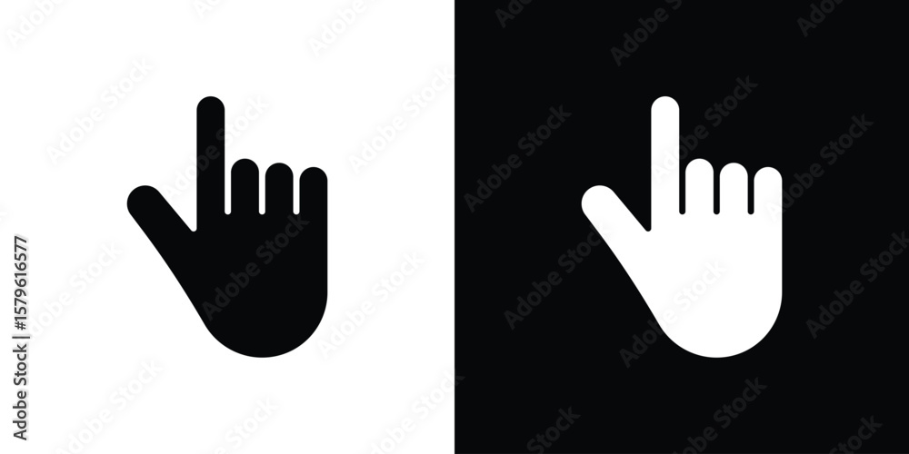 Obraz premium Pointing hand icon collection. Flat illustration of vector icon