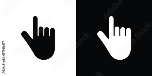 Pointing hand icon collection. Flat illustration of vector icon