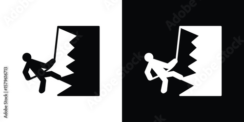 People Climbing icon collection. Flat illustration of vector icon