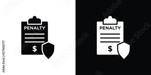 Penalty icon collection. Flat illustration of vector icon