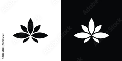 Lotus flower icon collection. Flat illustration of vector icon