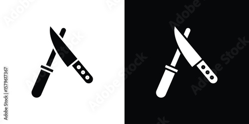 Knife sharpener icon collection. Flat illustration of vector icon
