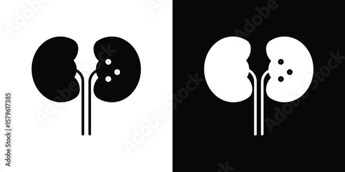 Kidney disease icon collection. Flat illustration of vector icon