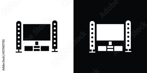 Home cinema icon collection. Flat illustration of vector icon