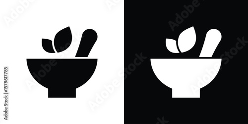 Herbal medicine icon collection. Flat illustration of vector icon
