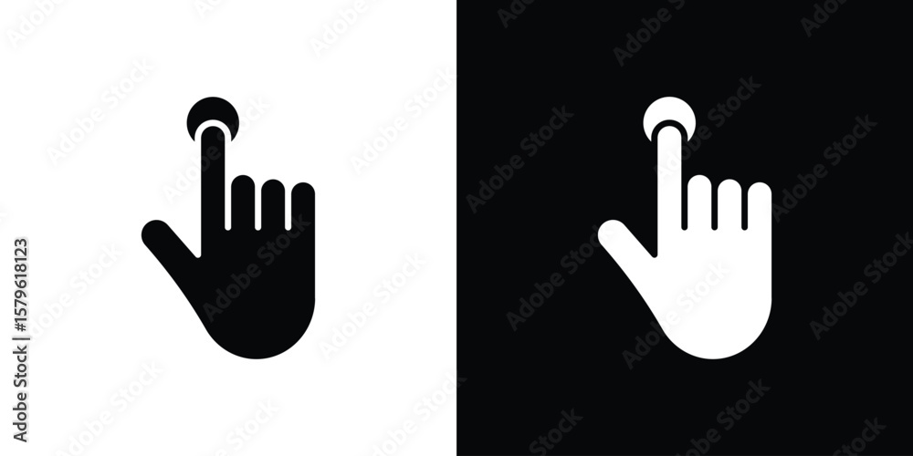 Obraz premium Finger control icon collection. Flat illustration of vector icon