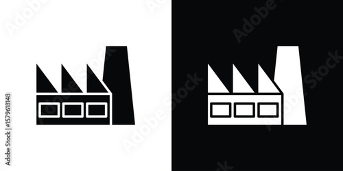 Factory icon collection. Flat illustration of vector icon