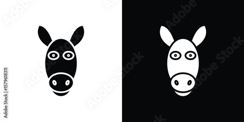 Donkey icon collection. Flat illustration of vector icon