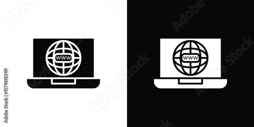 Domain icon collection. Flat illustration of vector icon