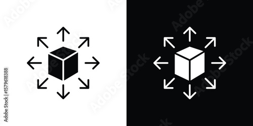 Distribution box icon collection. Flat illustration of vector icon