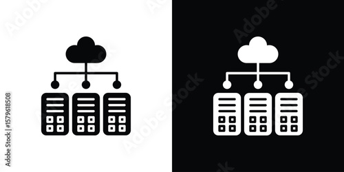 Data center icon collection. Flat illustration of vector icon