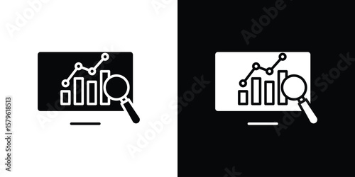 Data Analysing icon collection. Flat illustration of vector icon