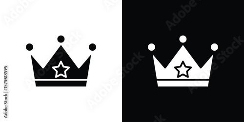 Crown icon collection. Flat illustration of vector icon