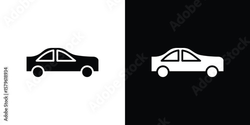 Compact car icon collection. Flat illustration of vector icon