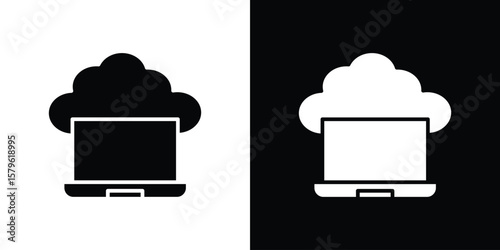 Cloud computing icon collection. Flat illustration of vector icon