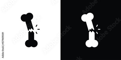 Broken bone icon collection. Flat illustration of vector icon