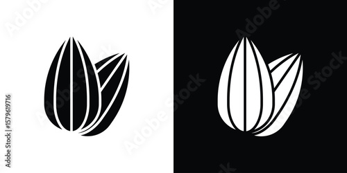 Almond icon collection. Flat illustration of vector icon