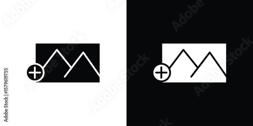 Add photos icon collection. Flat illustration of vector icon