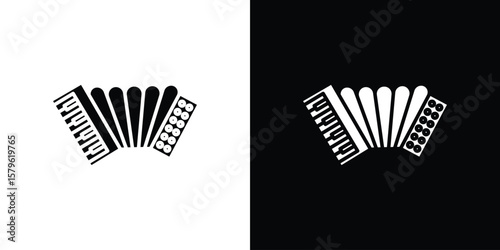 Accordion icon collection. Flat illustration of vector icon